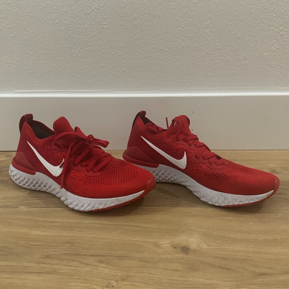 Nike Epic React Flyknit 2 In Red With White Detai… - image 5